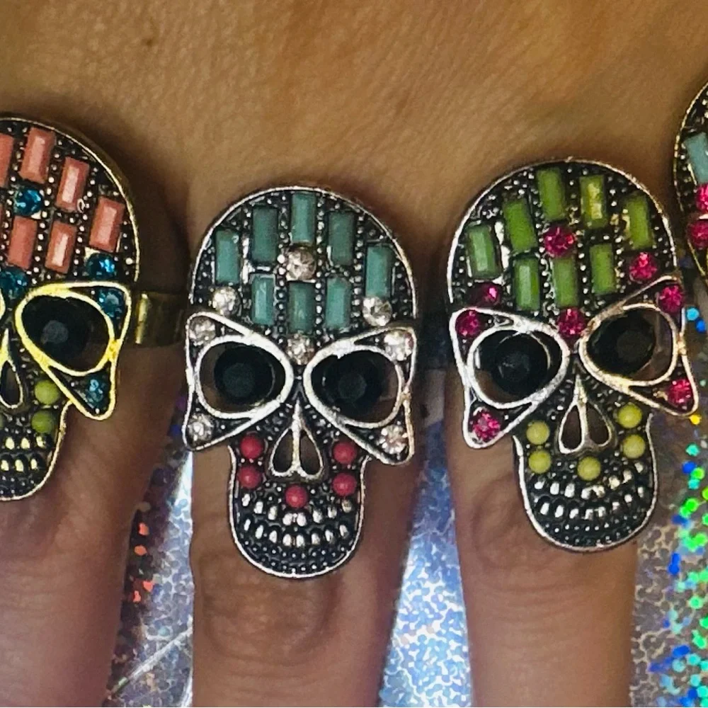 Colorful Skull Ring - Picture 2 of 3